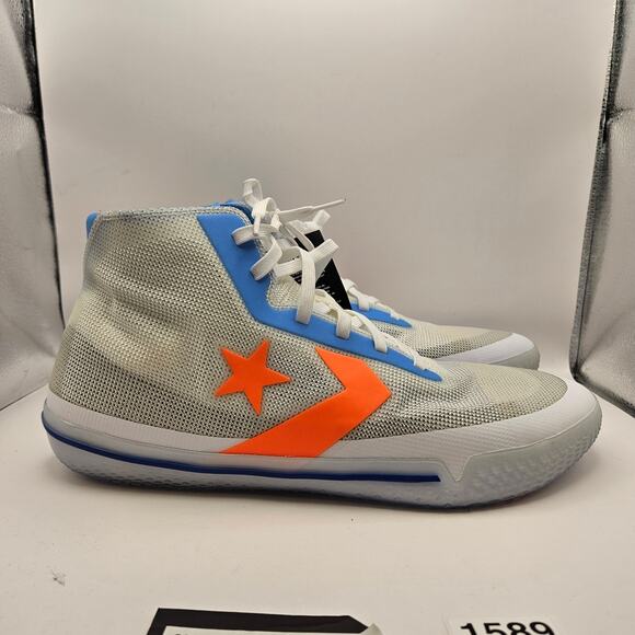 CONVERSE MEN\'S 16 ALL STAR PRO BB HIGH SOLSTICE WHITE ROYAL ORANGE 167936C NWOB main image 5